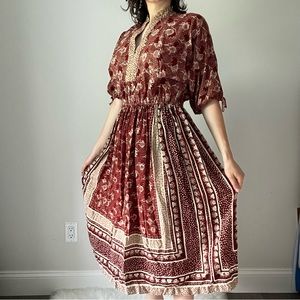 Vintage Neusteters Hear Say 1970s Boho Peasant Dress
